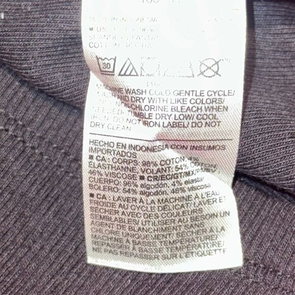 *NEW* Set of Black Ruffle Small Tank w/ Tropical Print Linen Shorts Sz 6 - Picture 6 of 16